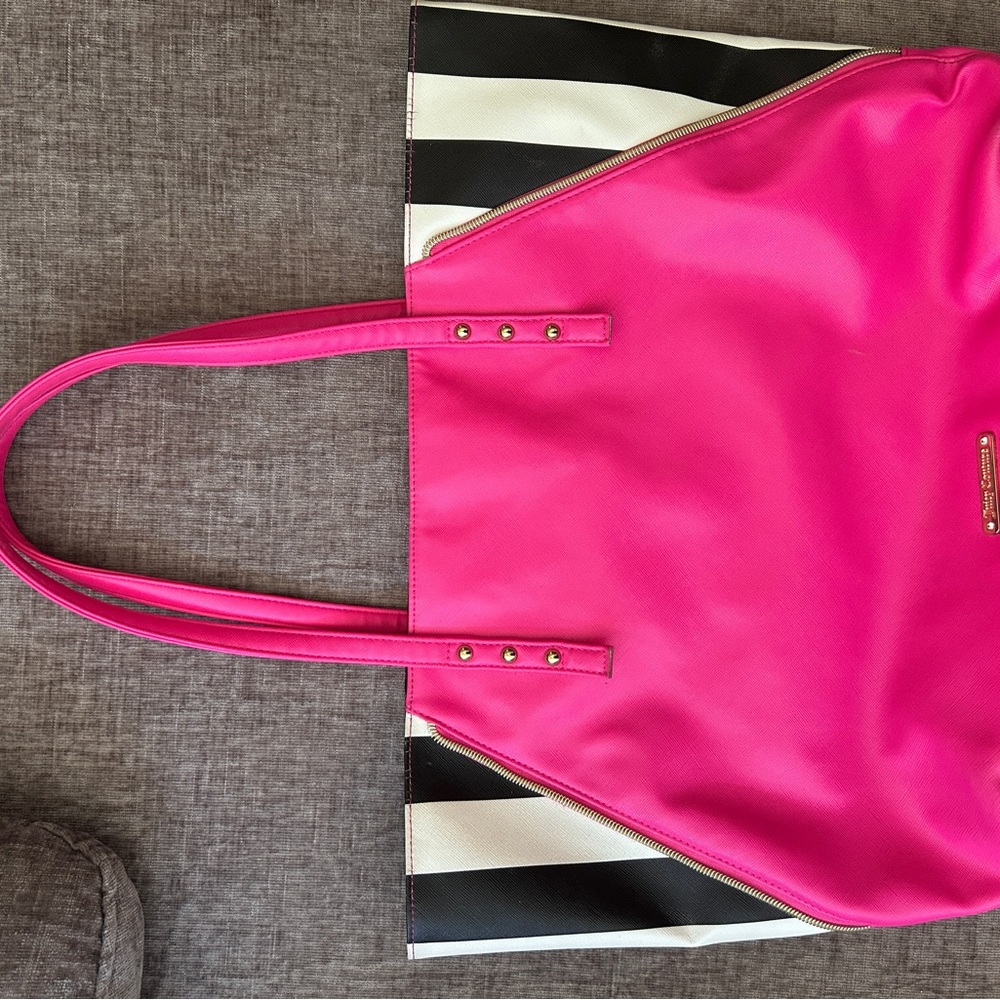 Juicy Couture Pink and Black Tote Bag